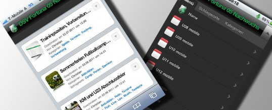Fortuna 05 Nachwuchs Homepage „goes mobile“